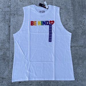 The Phluid Project Men Tee White Cotton Tshirt Sleeveless Size XXL